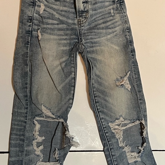 American Eagle Distressed Hi-Rise Jegging Size 00 - Picture 4 of 8